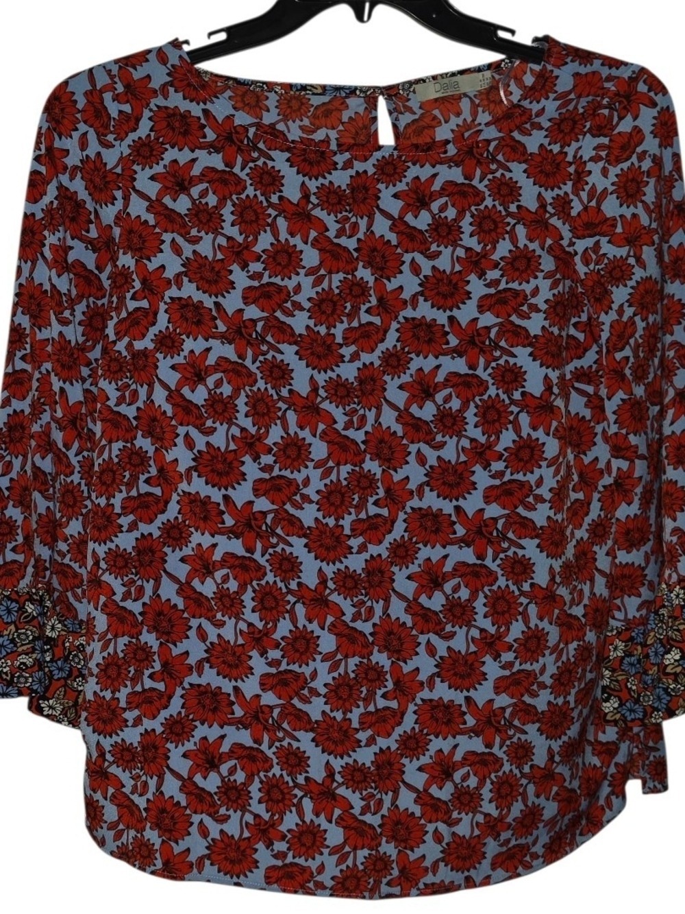 Dalia 3/4 Sleeve Floral Blouse Size Medium